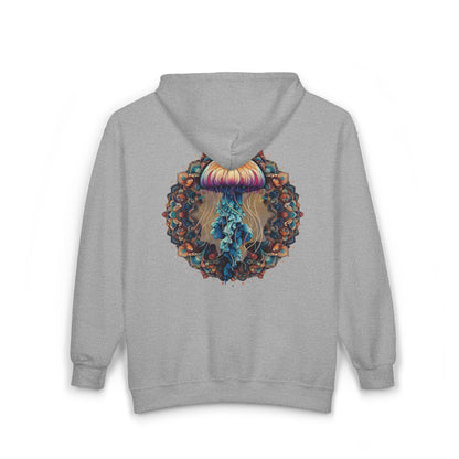Jellyfish Mandala Unisex Zip-Up Hoodie