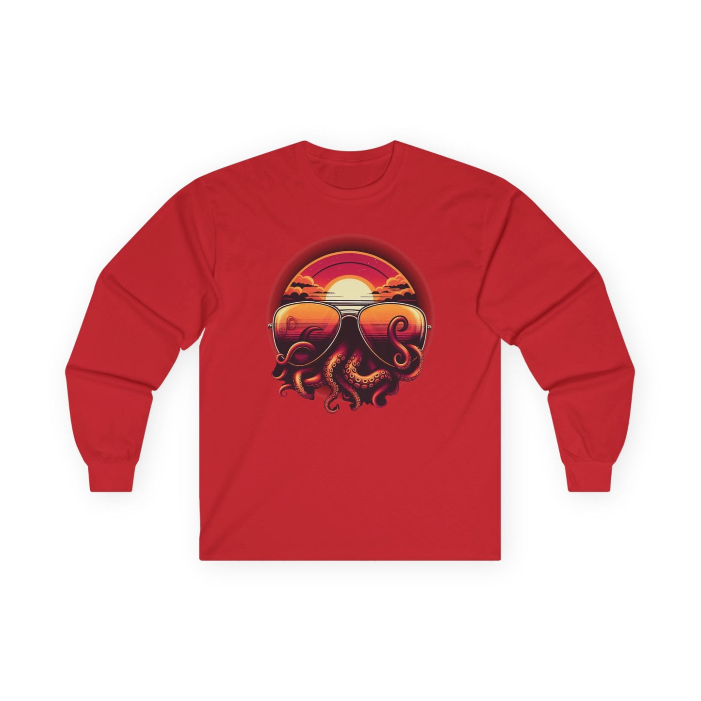 Aviator Sunglasses Sunset Tentacles Unisex Long Sleeve Shirt