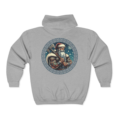 Viking Santa Unisex Zip-Up Hoodie
