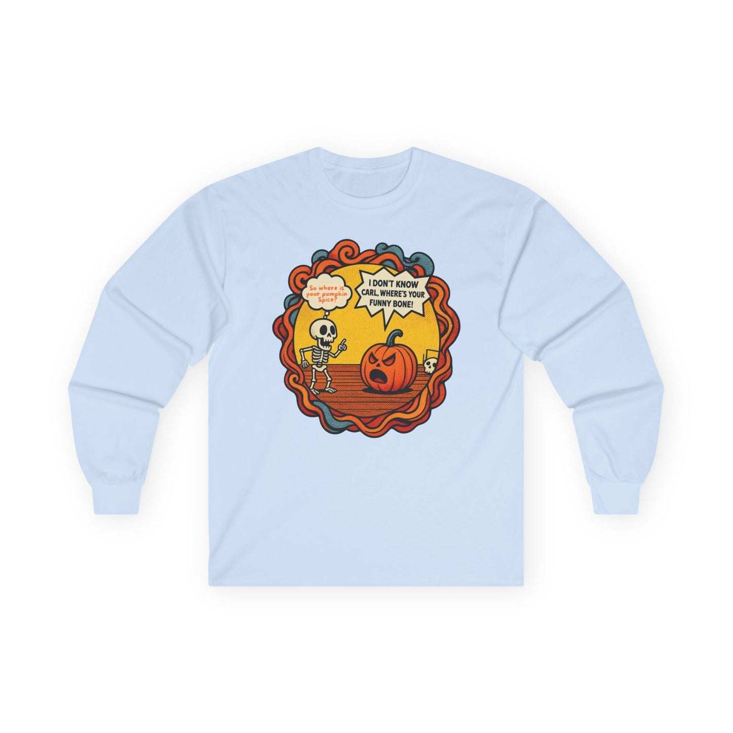 Pumpkin Spice vs Funny Bone Unisex Long Sleeve Shirt