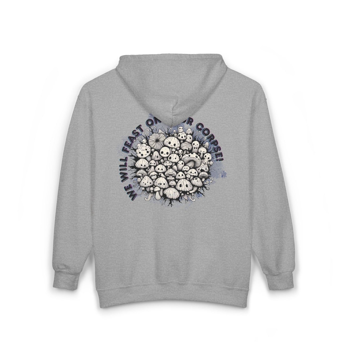 Creepy Mushroom Unisex Zip-Up Hoodie