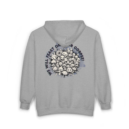 Creepy Mushroom Unisex Zip-Up Hoodie