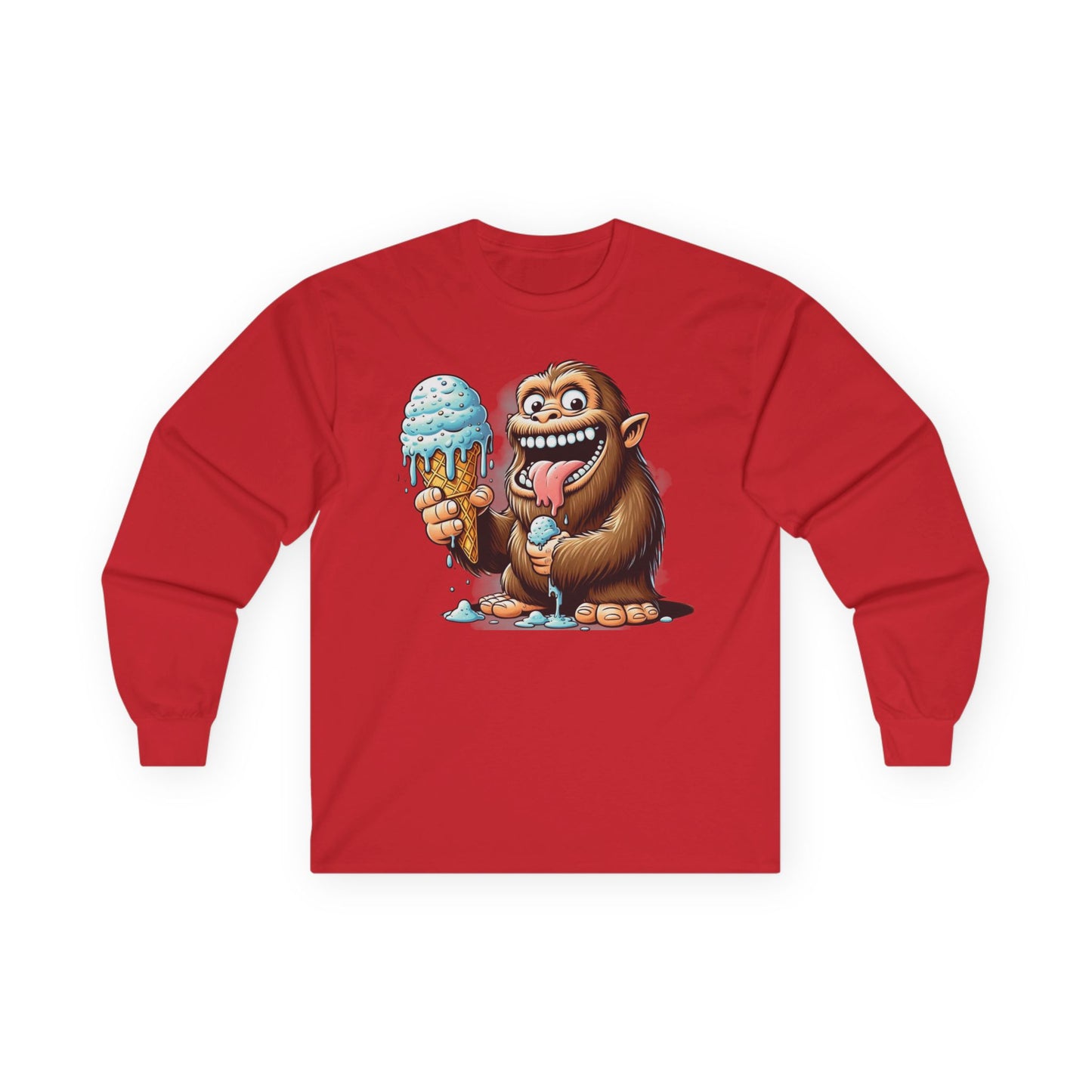 Sasquatch Ice Cream Unisex Long Sleeve Shirt