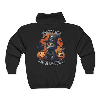 Plague Doctor Unisex Zip-Up Hoodie