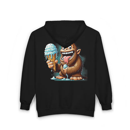 Sasquatch Ice Cream Unisex Zip-Up Hoodie
