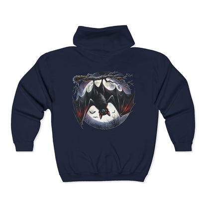 Spooky Season Bat Unisex Zip-Up Hoodie