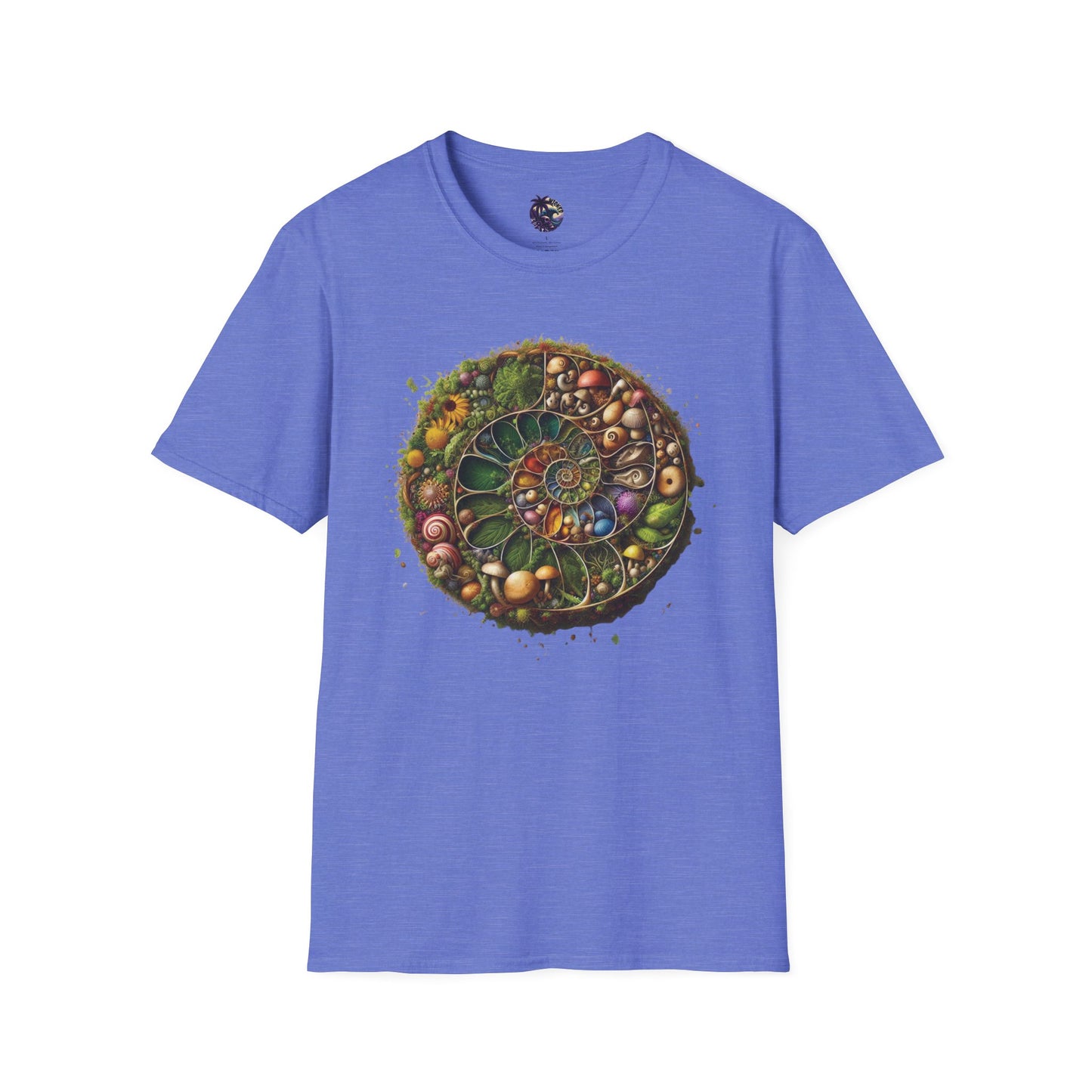 Floral Mushroom Spiral Unisex T-Shirt