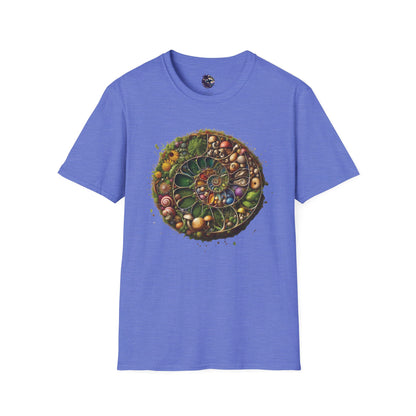 Floral Mushroom Spiral Unisex T-Shirt