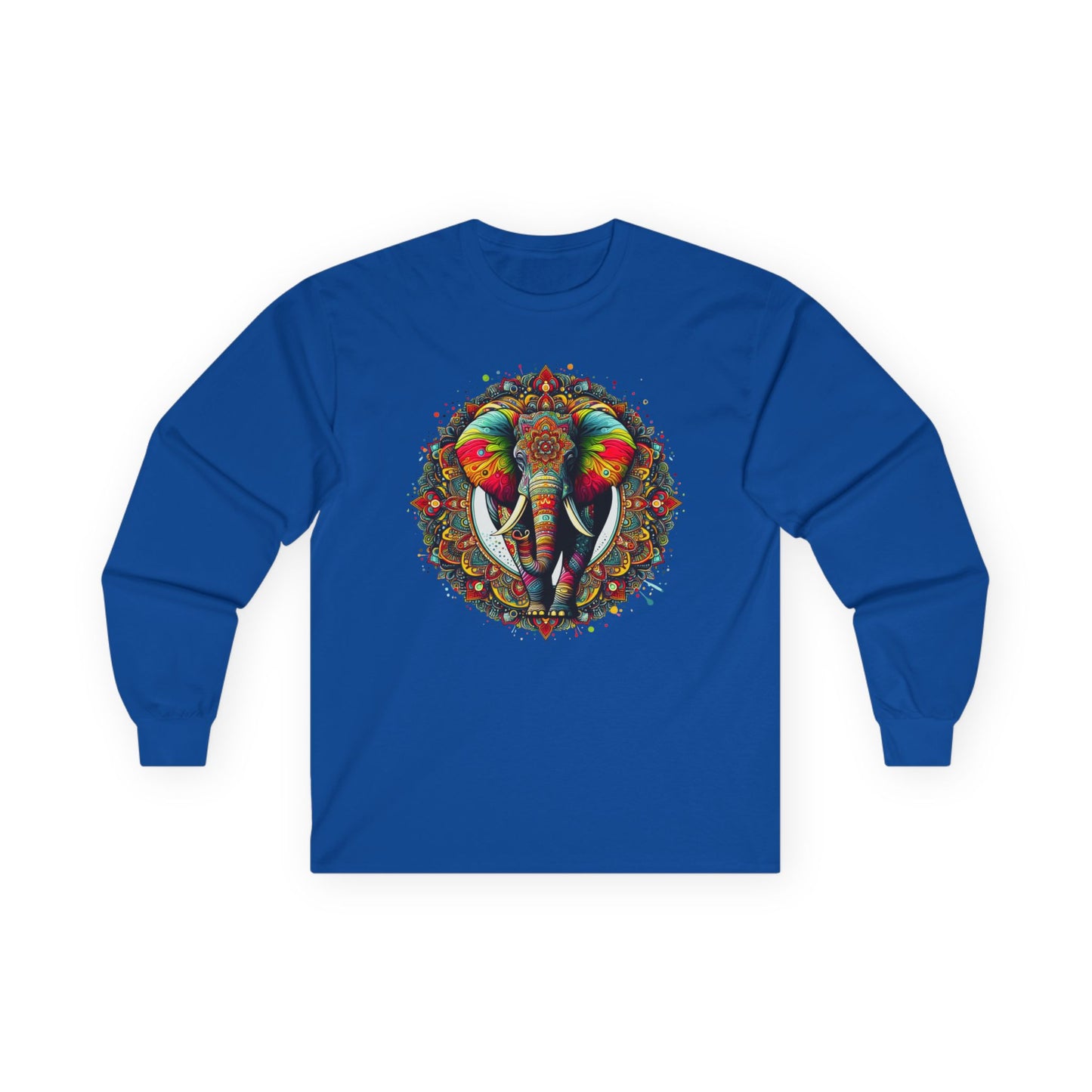 Elephant Mandala Unisex Long Sleeve Shirt
