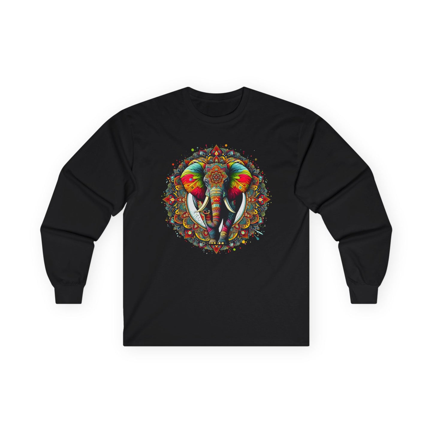 Elephant Mandala Unisex Long Sleeve Shirt