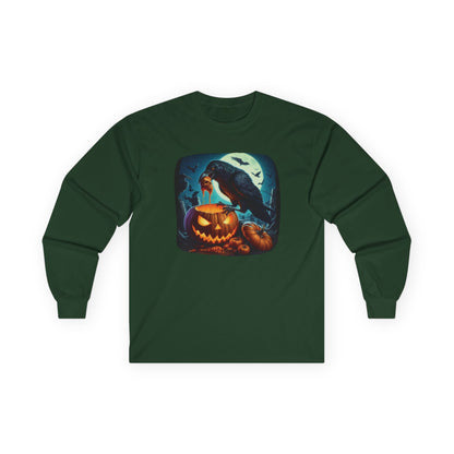 Raven Skull Unisex Long Sleeve Shirt