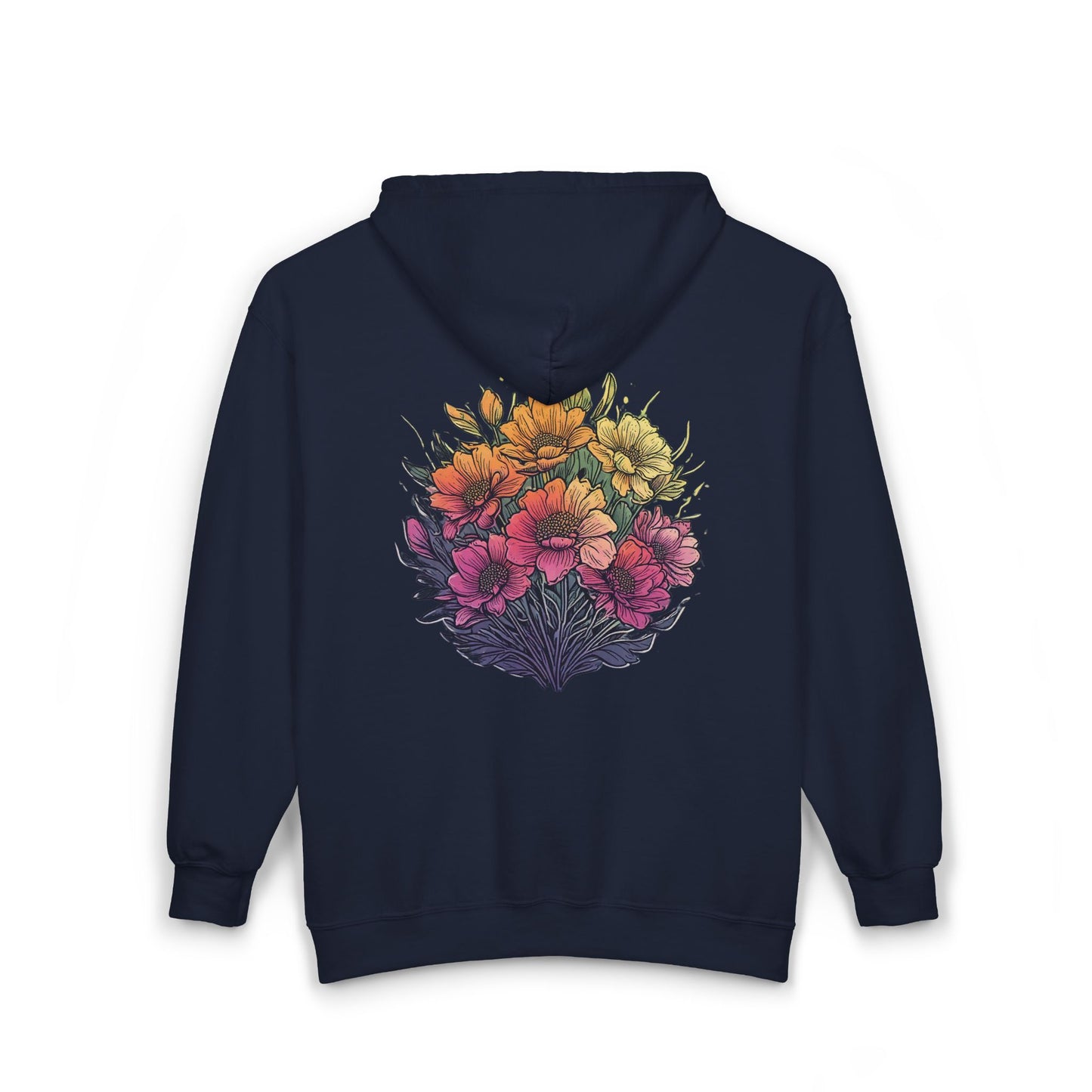 Summer Flowers Unisex Zip-Up Hoodie