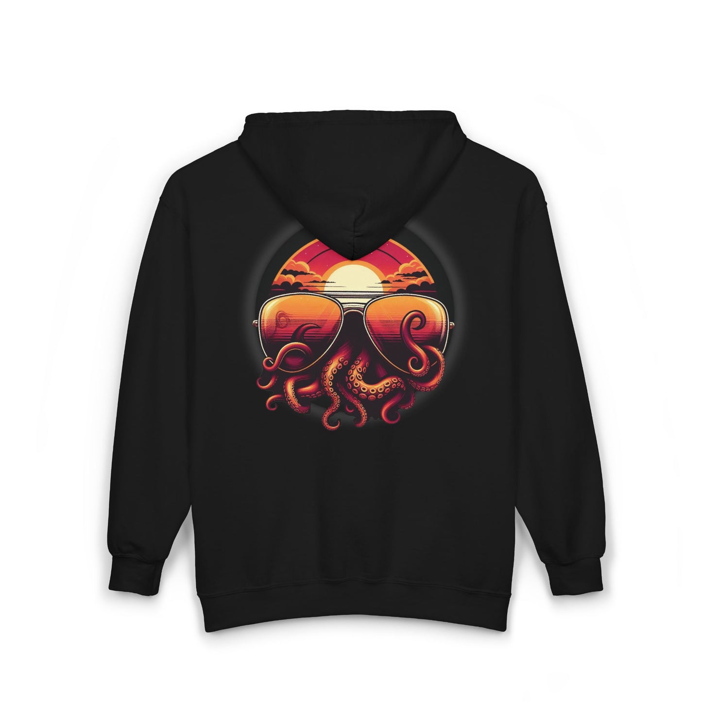 Aviator Sunglasses Sunset Tentacles Unisex Zip-Up Hoodie