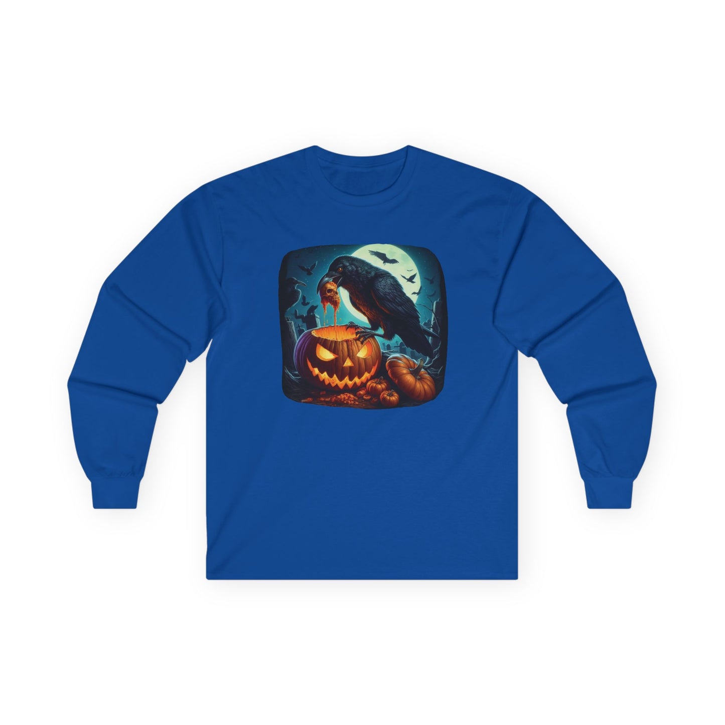 Raven Skull Unisex Long Sleeve Shirt