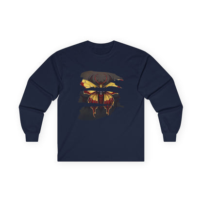 Moth - Red and Yellow  Unisex Long Sleeve Shirt