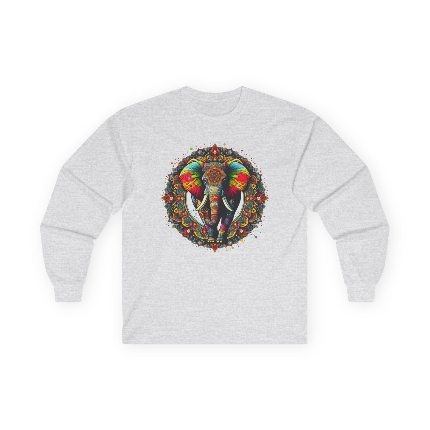 Elephant Mandala Unisex Long Sleeve Shirt