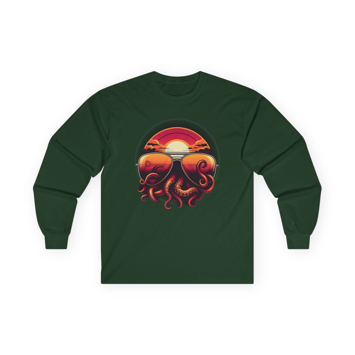 Aviator Sunglasses Sunset Tentacles Unisex Long Sleeve Shirt