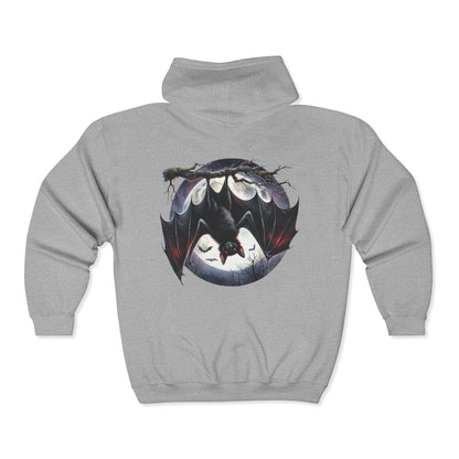 Spooky Season Bat Unisex Zip-Up Hoodie