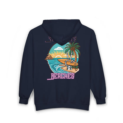 Stay Salty Beaches Unisex Zip-Up Hoodie