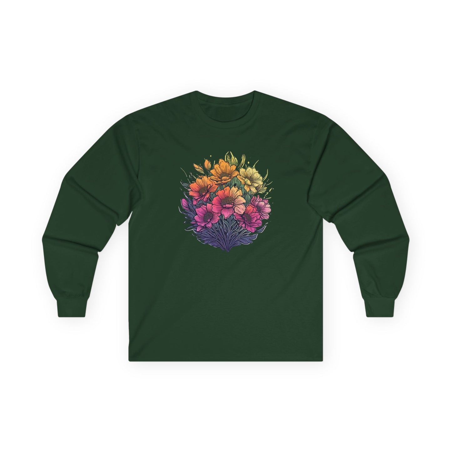 Summer Flowers Unisex Long Sleeve Shirt