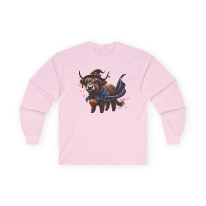 Highland Cow-oween Unisex Long Sleeve Shirt