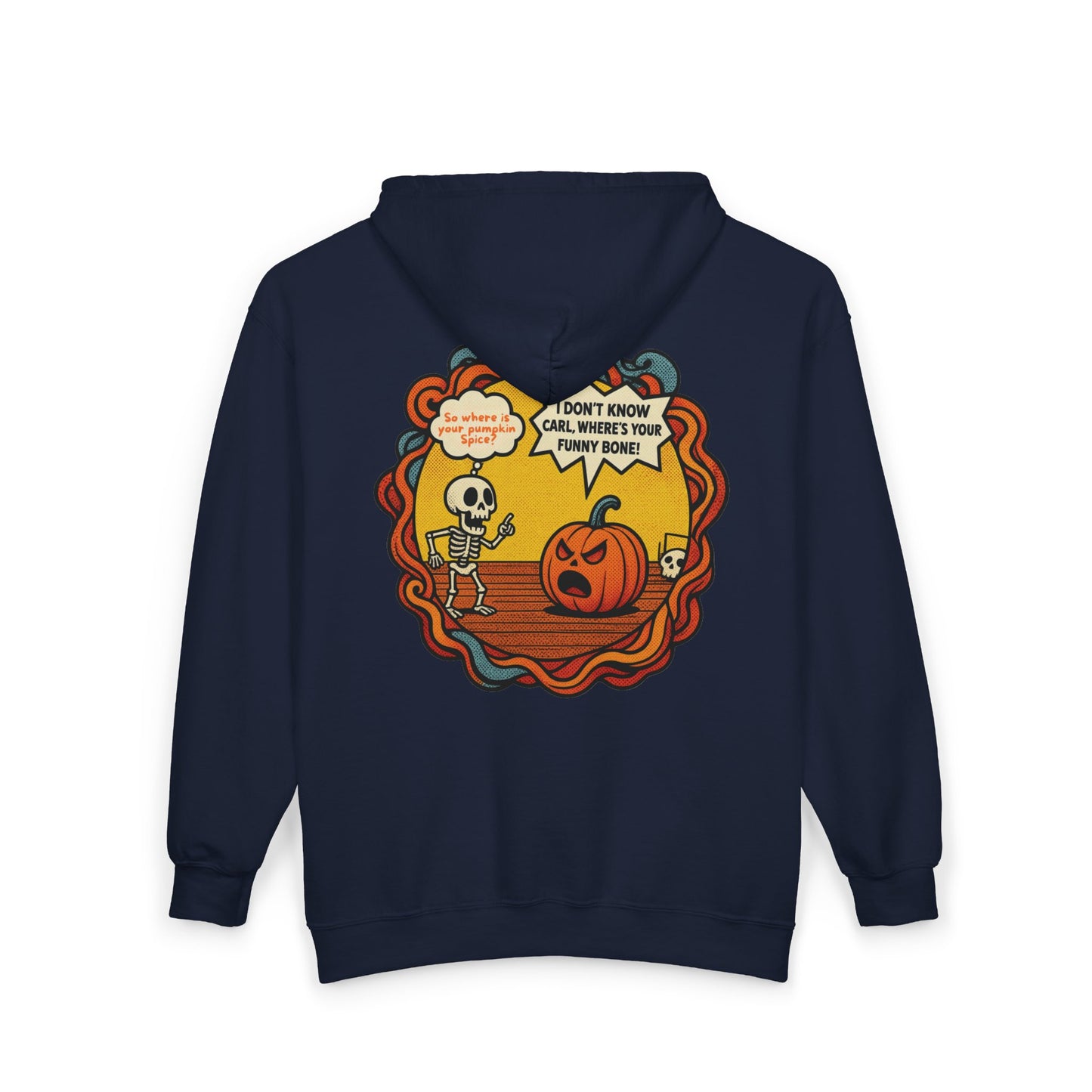 Pumpkin Spice vs Funny Bone Unisex Zip-Up Hoodie