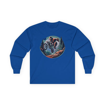 Sasquatch Dirt Bikin' Unisex Long Sleeve Shirt
