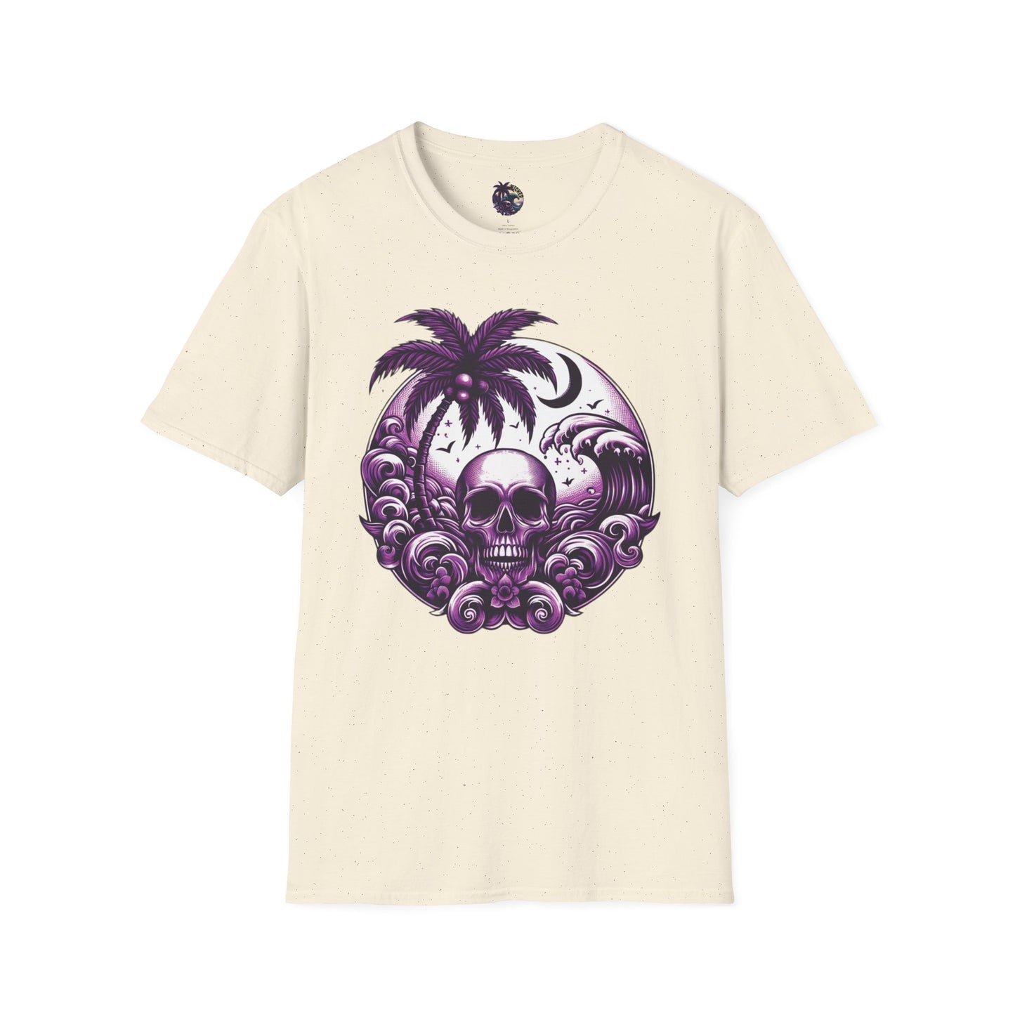 Purple Skull Waves Unisex T-Shirt