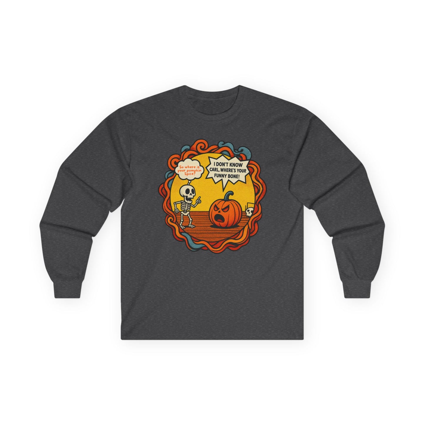 Pumpkin Spice vs Funny Bone Unisex Long Sleeve Shirt