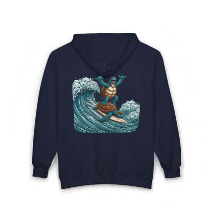Surfing Sea Turtles Unisex Zip-Up Hoodie