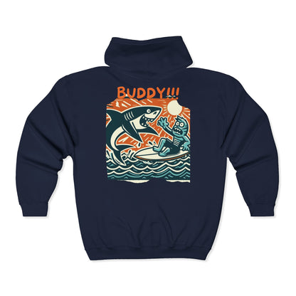 Buddy Shark Unisex Zip-Up Hoodie