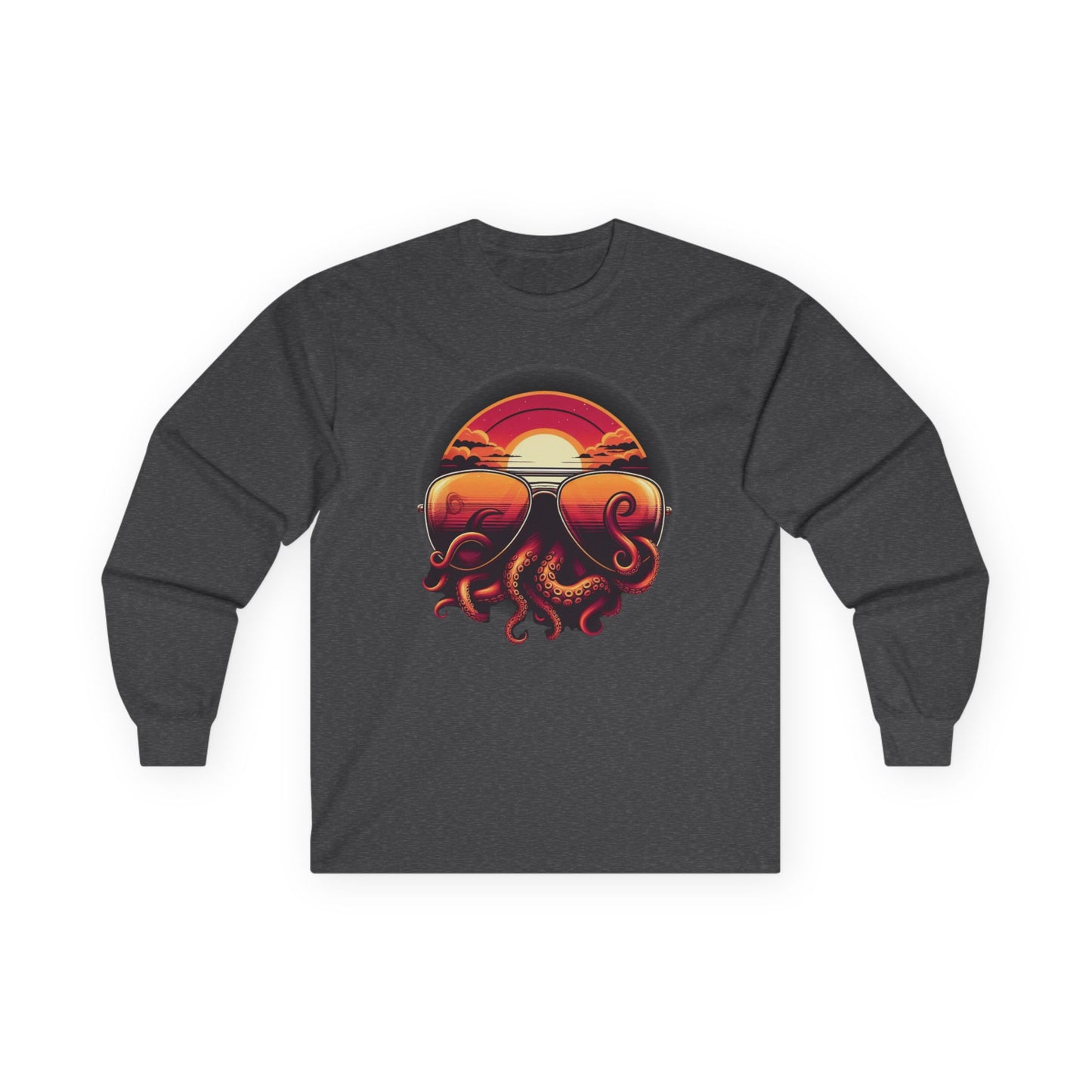 Aviator Sunglasses Sunset Tentacles Unisex Long Sleeve Shirt