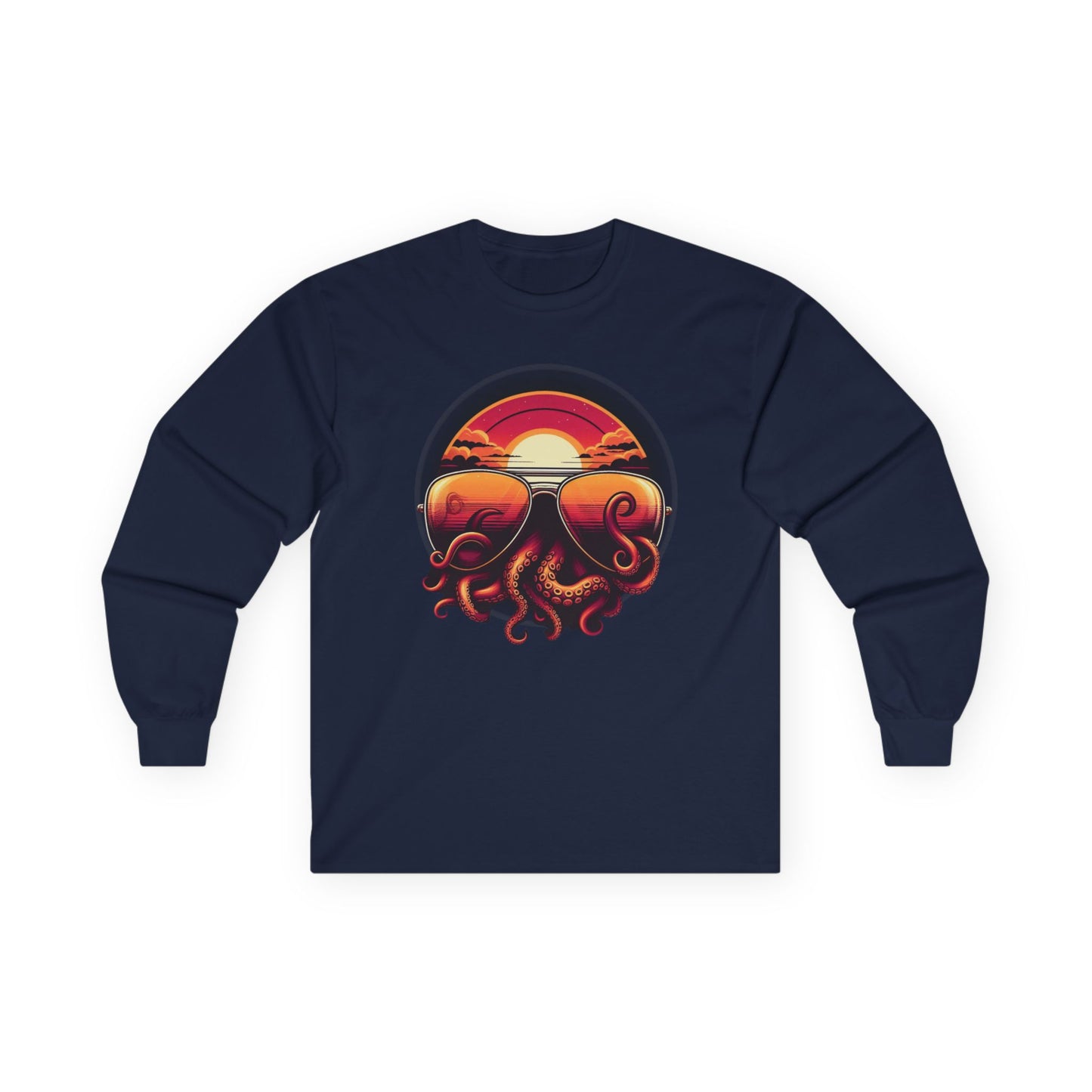 Aviator Sunglasses Sunset Tentacles Unisex Long Sleeve Shirt