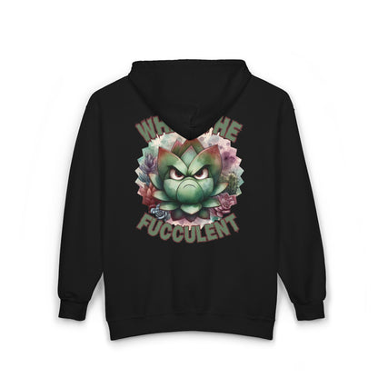 What the Fucculent Unisex Zip-Up Hoodie