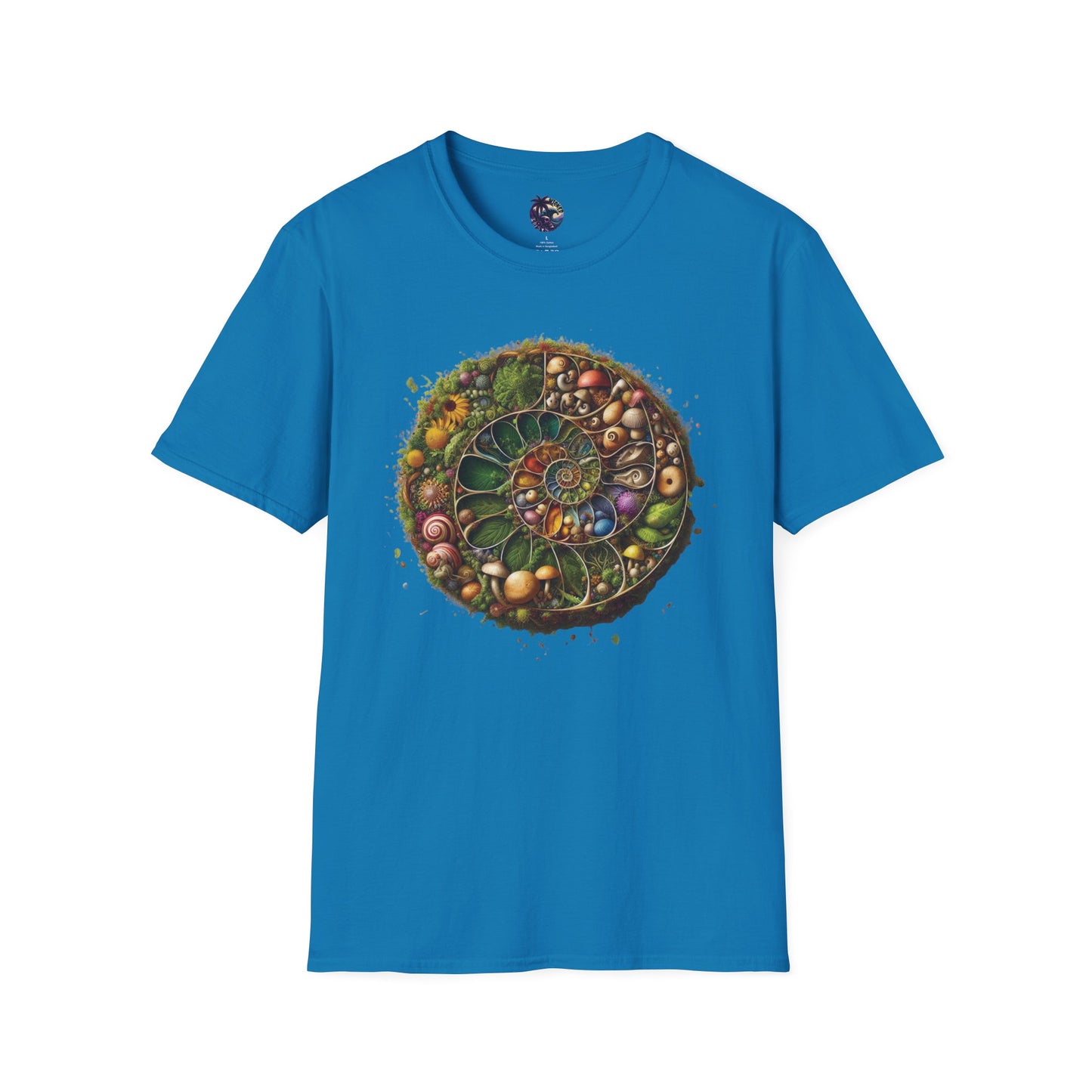 Floral Mushroom Spiral Unisex T-Shirt