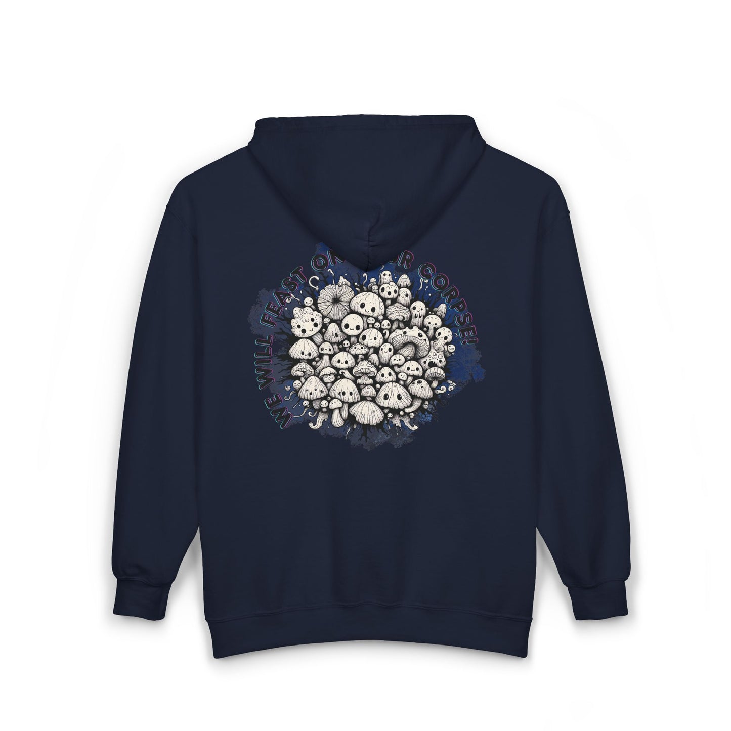 Creepy Mushroom Unisex Zip-Up Hoodie