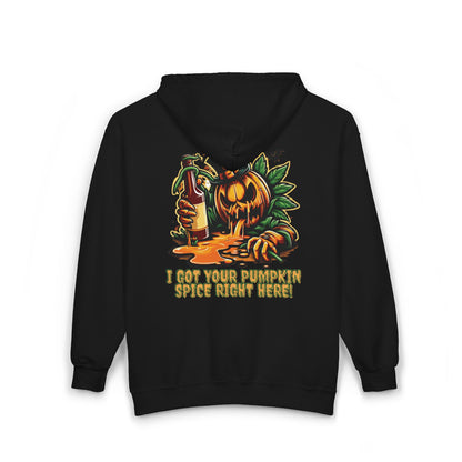 I've Got Your Pumpkin Spice Right Here Unisex Zip-Up Hoodie