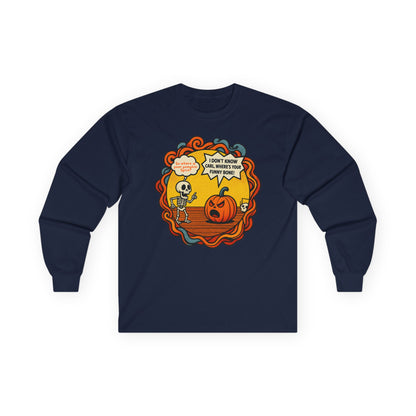 Pumpkin Spice vs Funny Bone Unisex Long Sleeve Shirt