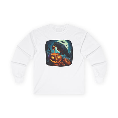 Raven Skull Unisex Long Sleeve Shirt