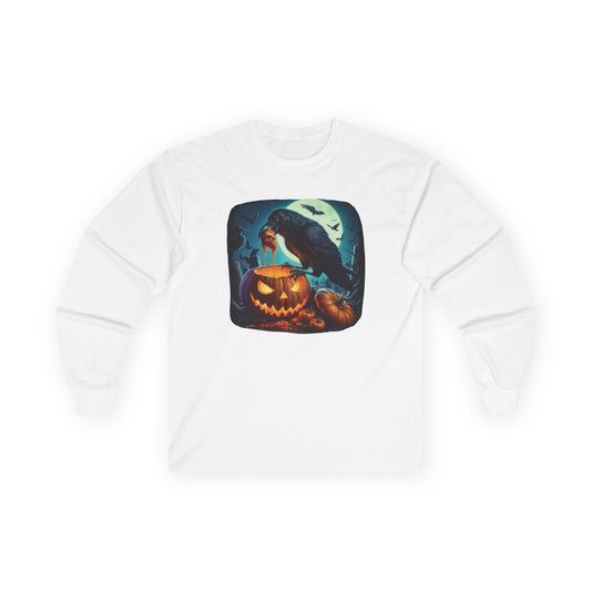 Raven Skull Unisex Long Sleeve Shirt