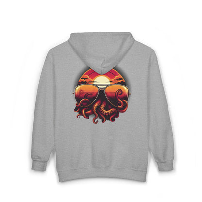 Aviator Sunglasses Sunset Tentacles Unisex Zip-Up Hoodie