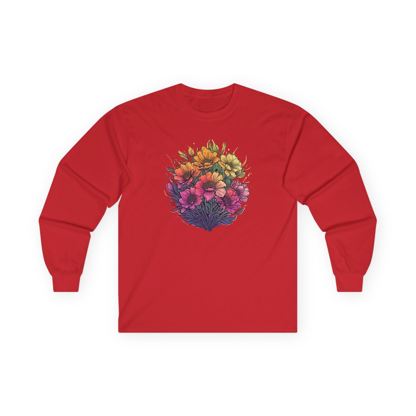 Summer Flowers Unisex Long Sleeve Shirt