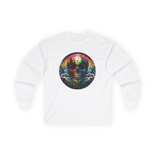 Rainbow Skull Softstyle Unisex Long Sleeve Shirt