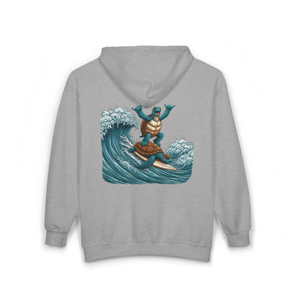 Surfing Sea Turtles Unisex Zip-Up Hoodie