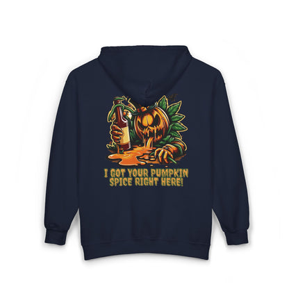 I've Got Your Pumpkin Spice Right Here Unisex Zip-Up Hoodie