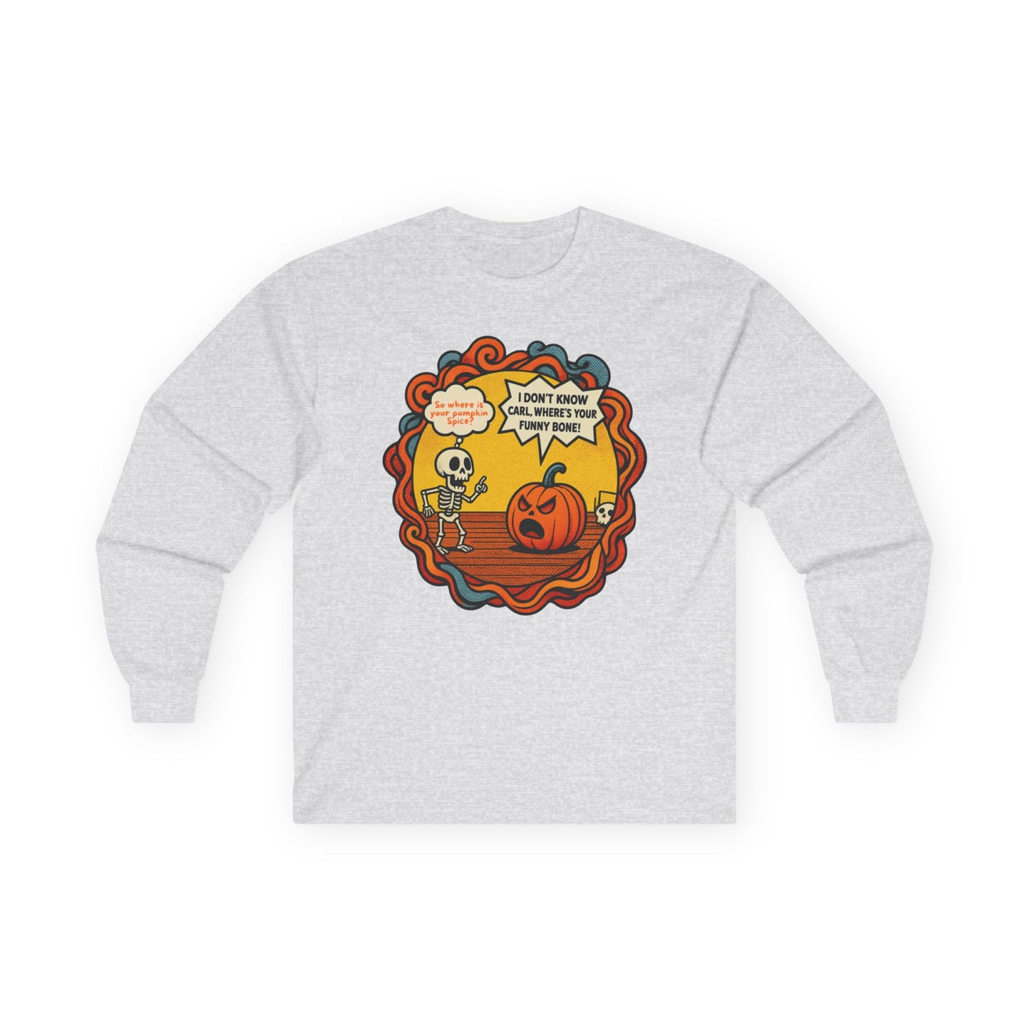 Pumpkin Spice vs Funny Bone Unisex Long Sleeve Shirt
