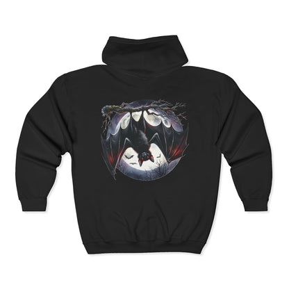 Spooky Season Bat Unisex Zip-Up Hoodie