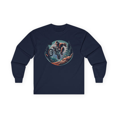Sasquatch Dirt Bikin' Unisex Long Sleeve Shirt