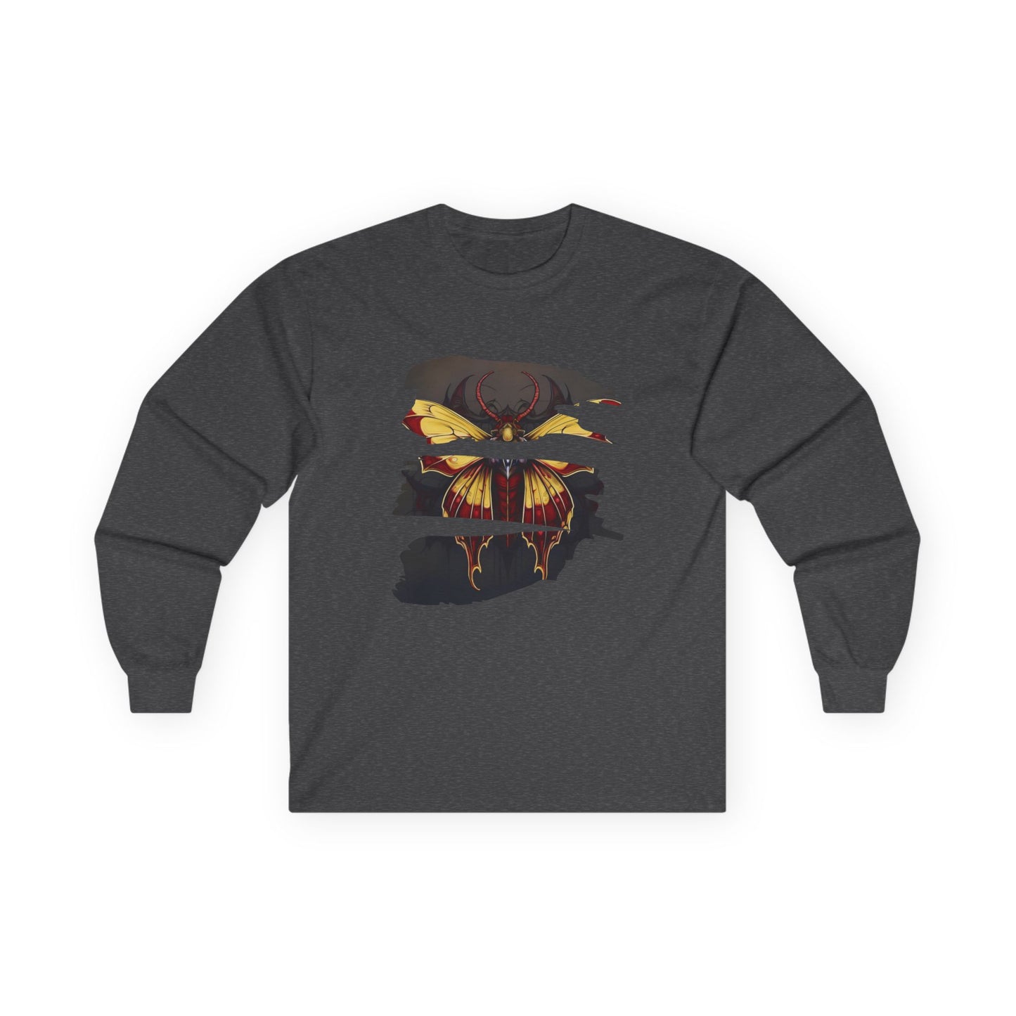 Moth - Red and Yellow  Unisex Long Sleeve Shirt