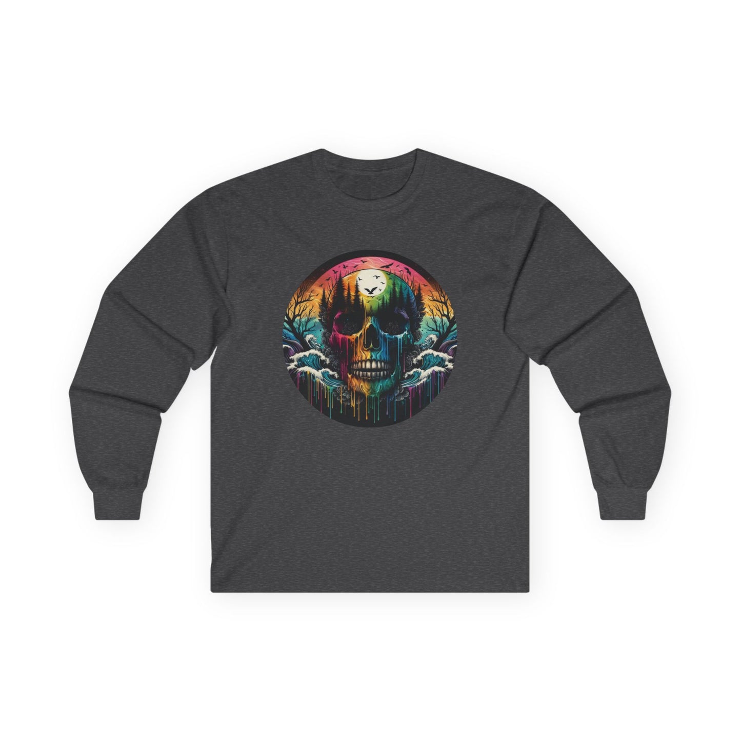 Rainbow Skull Softstyle Unisex Long Sleeve Shirt